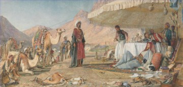  Desert Painting - A Frank Encampment In The Desert Of Mount Sinai John Frederick Lewis